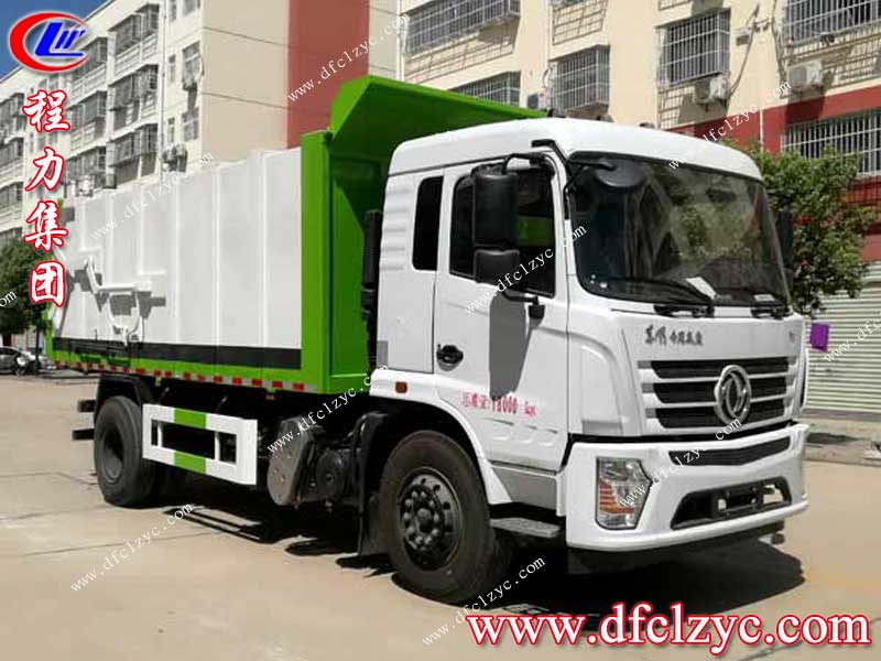 （國(guó)六）東風(fēng)專底10方壓縮對(duì)接式垃圾車